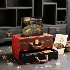 Éventail pliant en métal 3D, peint à l'or, paysage traditionnel moderne, puzzle en métal, kit de modèle DIY, artisanat décoratif tendance, cadeau pour - Product Image 4