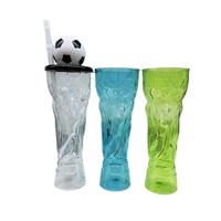 Chope à bière en plastique en forme de trophée Coupe du Monde 2026, 16 oz, modèle Hercule, incassable, 3D avec décor de football