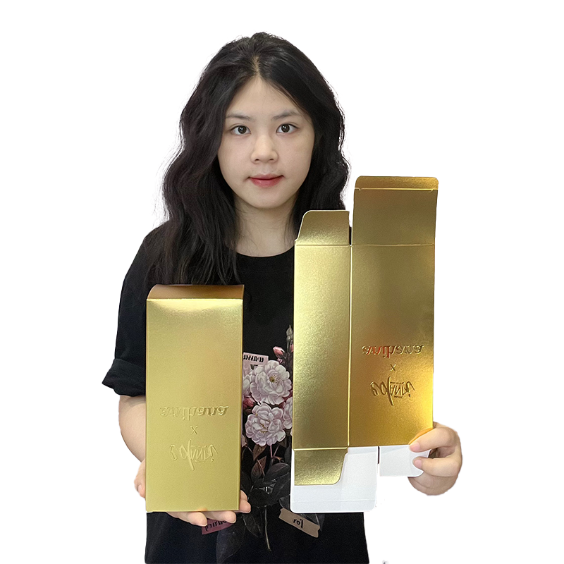 Customized White Card Coated Paper Product Retail Packaging Box Packaging With Custom Logo