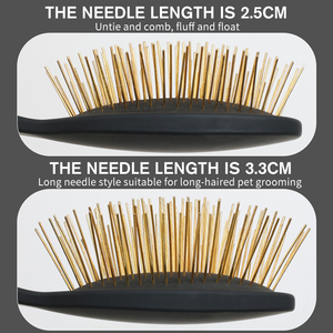 Pettine per toelettatura cani e gatti con aghi extra lunghi da 25mm/33mm, per rimuovere peli sciolti e nodi, spazzola per cani a pelo lungo - Product Image 3