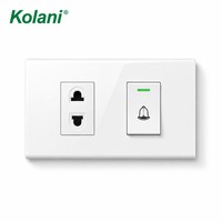 Panneau de prise d'entrée avec logo OEM et emballage export, module double 120 à montage encastré, prise universelle à 2 trous pour importateurs mondiaux