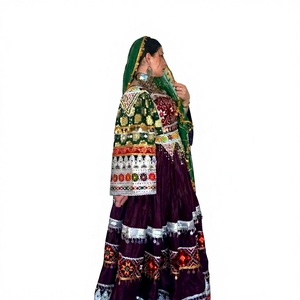 Nouvelles robes brodées de style afghan pour femmes, style vintage, modestes, coupe A, longueur maxi, prix de gros, manches longues - Product Image 1