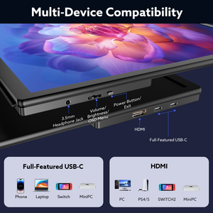 จอภาพพกพา 4K 23.8 นิ้ว |   <span class=keywords><strong>400</strong></span> นิต 3840 * 2160 UHD 100% DCI-P3 |   1MS ฟรีซิงค์ |   USB-C และ HDMI |   VESA และขาตั้ง - Product Image 2