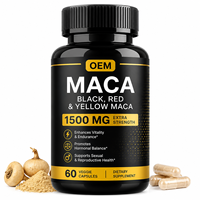 Cápsulas de Raíz de Maca OEM, Potenciador de Energía Natural, Apoyo al Equilibrio del pH y al Sistema Inmunológico, Suplemento Herbal Vegano para Adultos