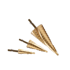 <b>Spiral</b> Step Drill Bit Set High-Speed Steel Titanium-Plated <b>Electric</b> Drill with Hexagonal Shank for Opening Holes - Product Image 5