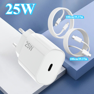 Cargador de Pared USB-C de Carga Súper Rápida de 25 W, Adaptador de Cargador PD para la UE con Cable Tipo C para Teléfono Móvil <span class=keywords><strong>Samsung</strong></span> Galaxy <span class=keywords><strong>S22</strong></span> S21 - Product Image 2