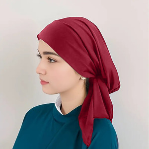 Casquettes Stretchhijab de style ethnique pour les filles musulmanes en gros Mulit Color Fashionable Non Slip Hijab Cap - Product Image 3