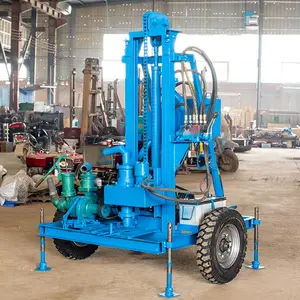 China Supplier Mini Price Small Portable Diesel Hydraulic Borehole Water Well Drilling Rig Machine For Sale