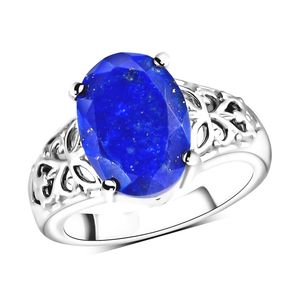 Anillo antiguo de lapislázuli Coral de forma cuadrada para boda o fiesta chapado en rodio inspirado en Vampire Diaries - Product Image 2