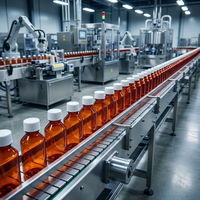 Bouteille en plastique PET transparente ambrée de 30 ml et 60 ml pour préparation pharmaceutique liquide, sirop contre la toux