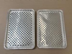 Bandeja para parrilla de barbacoa de papel de aluminio de grado alimenticio de alta calidad, bandeja para <span class=keywords><strong>galletas</strong></span>, sartén desechable ecológica de 13 pulgadas y 15 pulgadas - Product Image 6