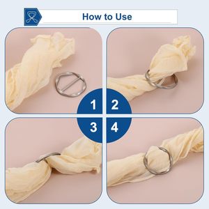 T Shirt <b>Clips</b> Clothes Knotting Buckle <b>Ring</b> Wrap Holder For Women Scarf Loose T Shirt - Product Image 4