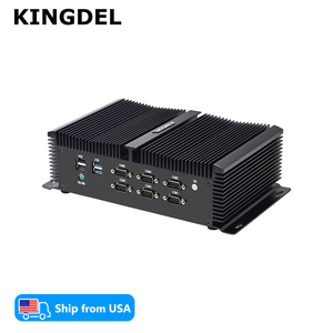 KINGDEL Powerful Industrial Mini <strong>PC</strong> Core i5-10200H/10300H 16GB DDR4 RAM 512GB NVMe SSD 4K 4096x2304 3xHD 6xCOM - Product Image 1