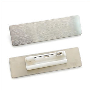 Промо-подарок: Классическая прямоугольная металлическая заготовка для гравировки, именная табличка, бейдж для участников мероприятий и конференций - Product Image 2