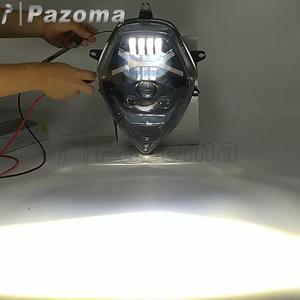 Faro delantero LED para motocicleta <span class=keywords><strong>SUZUKI</strong></span> <span class=keywords><strong>v</strong></span>-<span class=keywords><strong>strom</strong></span> DL1000 DL650, lámpara de circulación diurna, haz alto/Lo, 12V, color negro, E9 - Product Image 6