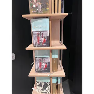 Modernes Bibliotheken-Buchladen-Vorstellungsständer Holz-Buchregal zu verkaufen