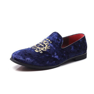 Chaussures habillées de <span class=keywords><strong>luxe</strong></span> de marque de créateur pour hommes – Confort et qualité supérieurs, brodées, à enfiler, légères, avec semelle intérieure en caoutchouc, idéales pour les mariages printaniers - Product Image 6