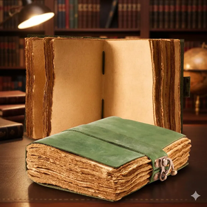 Vintage Leather Journal with C-Lock Closure Handmade Deckle Edge Paper <b>Book</b> of Shadows, Rustic Diary for Men & Women - Product Image 2