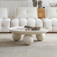 Nordique moderne simple petit appartement maison salon 2023 nouvelle table style crème table basse ronde table à thé minimaliste