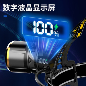 Linterna frontal LED recargable de 5W y 2400mAh para camping, pesca, exploración y trabajo. - Product Image 2