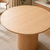 Ensemble de table à manger ronde moderne personnalisée, table à manger extensible