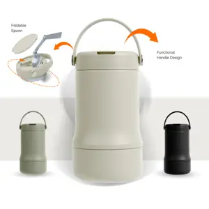 Wholesale Vacuum Lunch Box Double Wall Stainless Steel Insulated Food Jars Storage Container Vacuum Thermal With Spoon