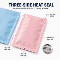 Sacs opaque personnalisés imprimés, pochettes à trois soudures latérales pour assortiments de fournitures artisanales, impression de logo à motif ondulé