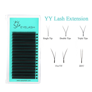 ขนตาปลอม SP EYELASH แบบธรรมชาติ นุ่ม 2DYY 3DYY รูปทรง YY แบบด้าน ขนตาปลอมรูปทรง YY แบบฟ็อกซ์ ถาดขนตาปลอมรูปตัว U ปลายเดี่ยว/คู่/สาม ขนตาปลอมต่อแบบ YY - Product Image 1