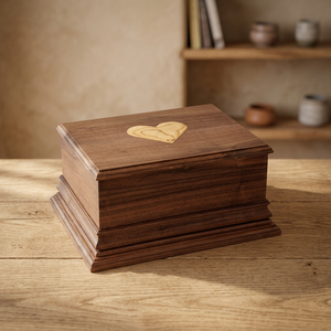Boîte cadeau carrée en contreplaqué naturel écologique faite à la main, impression par pyrogravure, cadre photo, emballage pour bougies artisanales, personnalisable - Product Image 1