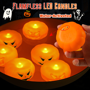 Guirlande lumineuse LED en forme de citrouille fantôme à piles avec télécommande, décoration flottante pour Halloween - Product Image 6