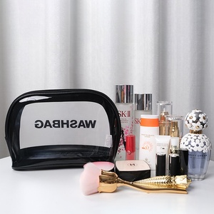 Transfrontaliers Offre Spéciale Mode <span class=keywords><strong>Voyage</strong></span> Portable translucide Givré PVC Zip Pochette de Sac Cosmétique clair maquillage sacs - Product Image 5