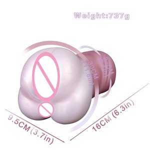 Copa Masturbadora Masculina Realista con Doble Canal Vaginal y Anal, Vagina de Bolsillo, Juguetes Sexuales de Silicona Suave - Product Image 3