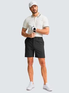Men's Casual 7" Mid Waist Golf <strong>Work</strong> <strong>Shorts</strong> Lightweight Quick Dry Breathable <strong>Stretch</strong> 3 Pockets Solid Pattern Elastic Worsted - Product Image 5