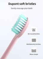 Cepillo de dientes eléctrico sónico automático portátil IPX7 5 modos Cerdas suaves Batería Cepillo de dientes eléctrico de viaje para adultos