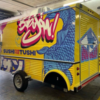 Camion de rue mobile entièrement équipé de 40 pieds Chariot à hot-dogs à vendre