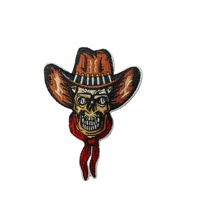 Vente en gros Cowboy Crâne Cowgirl Bottes Petite Broderie Applique Badge Lettre Mama Fer sur Patch pour Chapeaux Casquettes Vêtements
