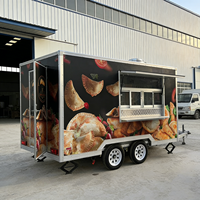 Remorque-chariot de vente de hot-dogs et de frites en tôle galvanisée certifiée CE pour usine de fabrication et magasin alimentaire