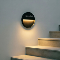 Lumière d'escalier LED à montage en surface, boîtier en aluminium de forme ronde, 24V 3W