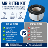 Filtre à air d'origine pour moteur diesel marin 2707257 2707469 FA-20-7257 pour pièces de rechange de générateur Caterpillar C32 C30 Neuf