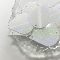 Paillettes irisées en forme de larme de grande taille - 60x45mm Paillettes fantaisie pour costumes de scène et décoration de festival DIY - Fournitures de paillettes en PVC en vrac