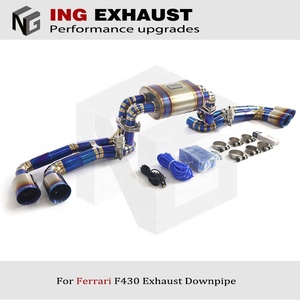 ING Nouveau style Performance 2005 et plus Ferrari F430 <span class=keywords><strong>Scuderia</strong></span> 6.3 Échappement Catback en alliage de titane Tuyau d'échappement de voiture Pièces automobiles - Product Image 2