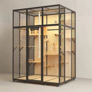 2026 Venta al por mayor de fábrica Nuevo diseño Lujosa y grande villa de madera para gatos, mueble, jaula, casa y condominio para gatos de interior con bandeja extraíble - Product Image 2