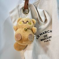 Boneka Kucing Keberuntungan Lucu Trendi Bahan Katun Gantungan Kunci 10cm Unisex