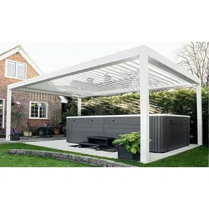 조정 가능한 루버가있는 알루미늄 Pergola Pergola 수동 지붕 Pergolas 용 알루미늄 프로파일