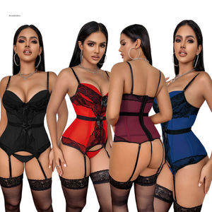 Sexy Lingerie per Luna di Miele, Corsetto Modellante con <span class=keywords><strong>Reggicalze</strong></span> e Stecche - Product Image 1