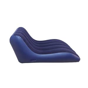 Canapé-lit gonflable Cqsf 155x97x65cm en forme de S, portable, pour le camping en plein air, fauteuil inclinable pour adultes, PVC respectueux de l'environnement - Product Image 1