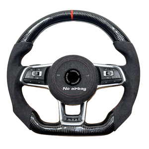 Volant de voiture en cuir et fibre de carbone de haute qualité, personnalisé en usine, pour Volkswagen VW MK7 <span class=keywords><strong>Golf</strong></span> 7 MK7.5 GTI <span class=keywords><strong>GTD</strong></span> - Product Image 1