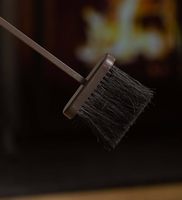 Ensemble d'outils de cheminée en fer noir 5 pièces pinces de poker hautes pelle balai support accessoires forgés à la main