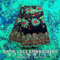 Kain Organza Bordir Batik Tenun Komputer Pola Tropis 100% Katun Berat Sedang Ramah Lingkungan