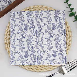 Servilletas Desechables DAMAI, Diseño Floral en Porcelana Azul y Blanca para Hotel y Restaurante - Product Image 4